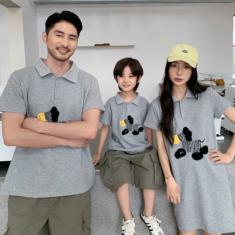 2026 New Year of The Horse Family Matching Outfits | Summer Trendy Tees Polo Shirts Mommy & Me Dresses Parent-Child Clothing