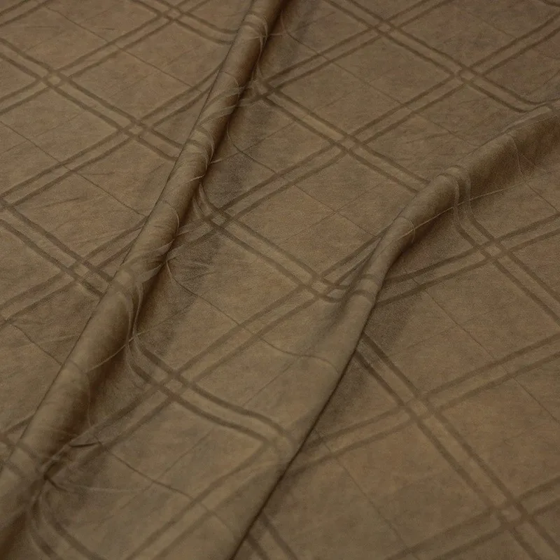 

Silk diamond-shaped jacquard satin fabric with dirty dyeing technique designer