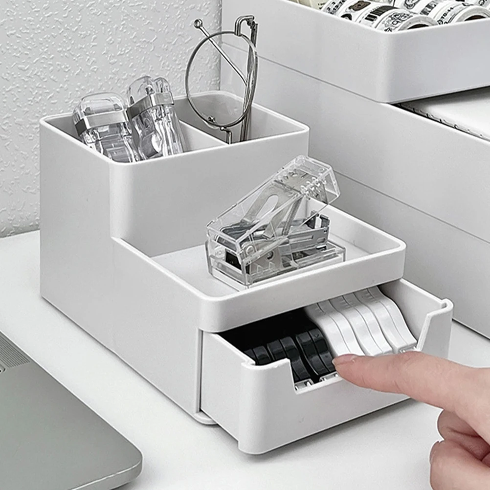 

Multi-Grid Desktop Storage Box Organizer Pen Holder Container Small Desk Organizer For Office Bedroom Bathroom Use