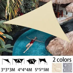 3/4/5M Waterproof Triangle Shade Sail Garden Terrace Canopy Pool Sun Shade Camping Gazebo Yard Outdoor Awnings Carport 95% UV