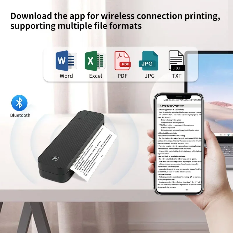 HZTZ-A4DY Thermal Printer Portable Home Printer Wireless Connection Mobile Phone Tattoo Printer