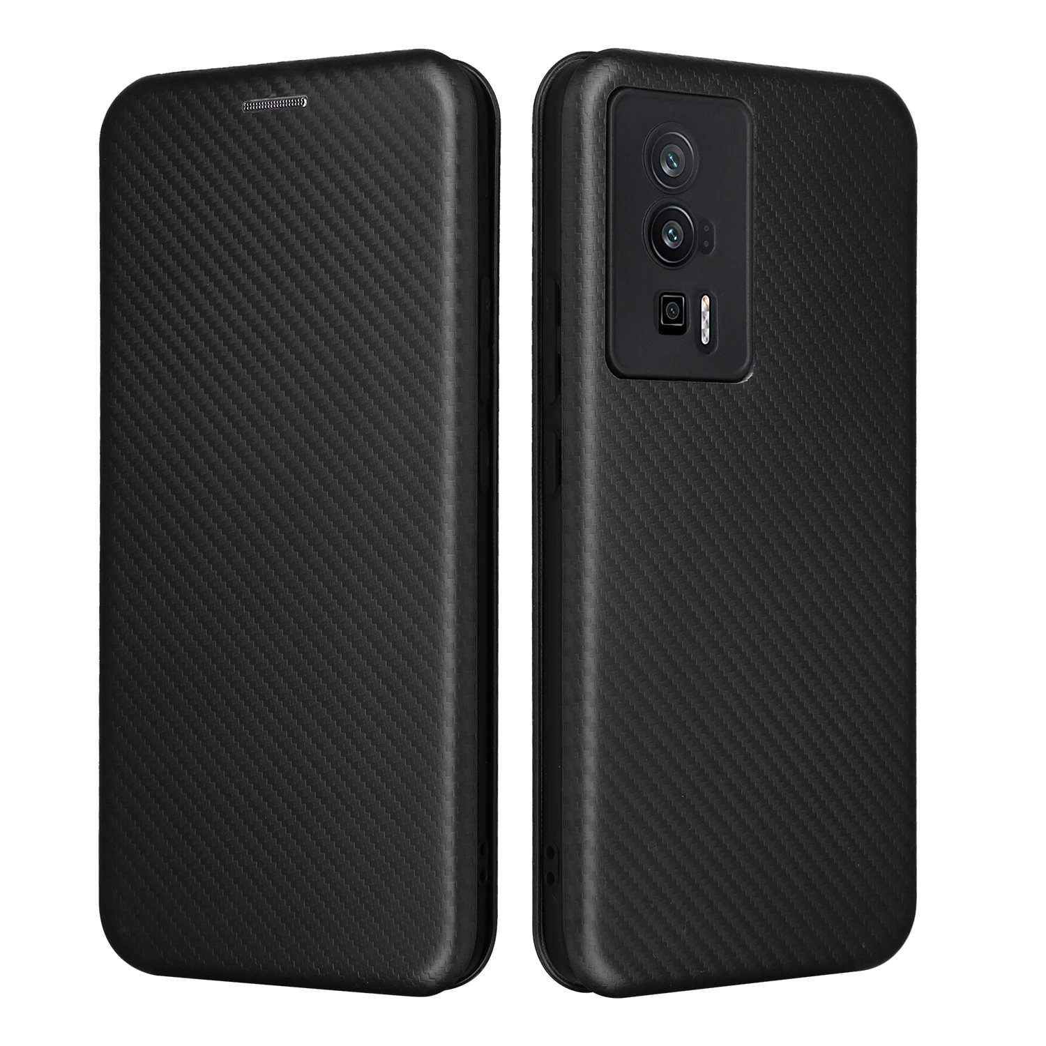 

POCO F5 PRO F6 F7 PRO Ultra Flip Leather Case Luxury Carbon Fiber Skin Book Holder Full Cover For XIAOMI POCO F5 PRO Phone Bags