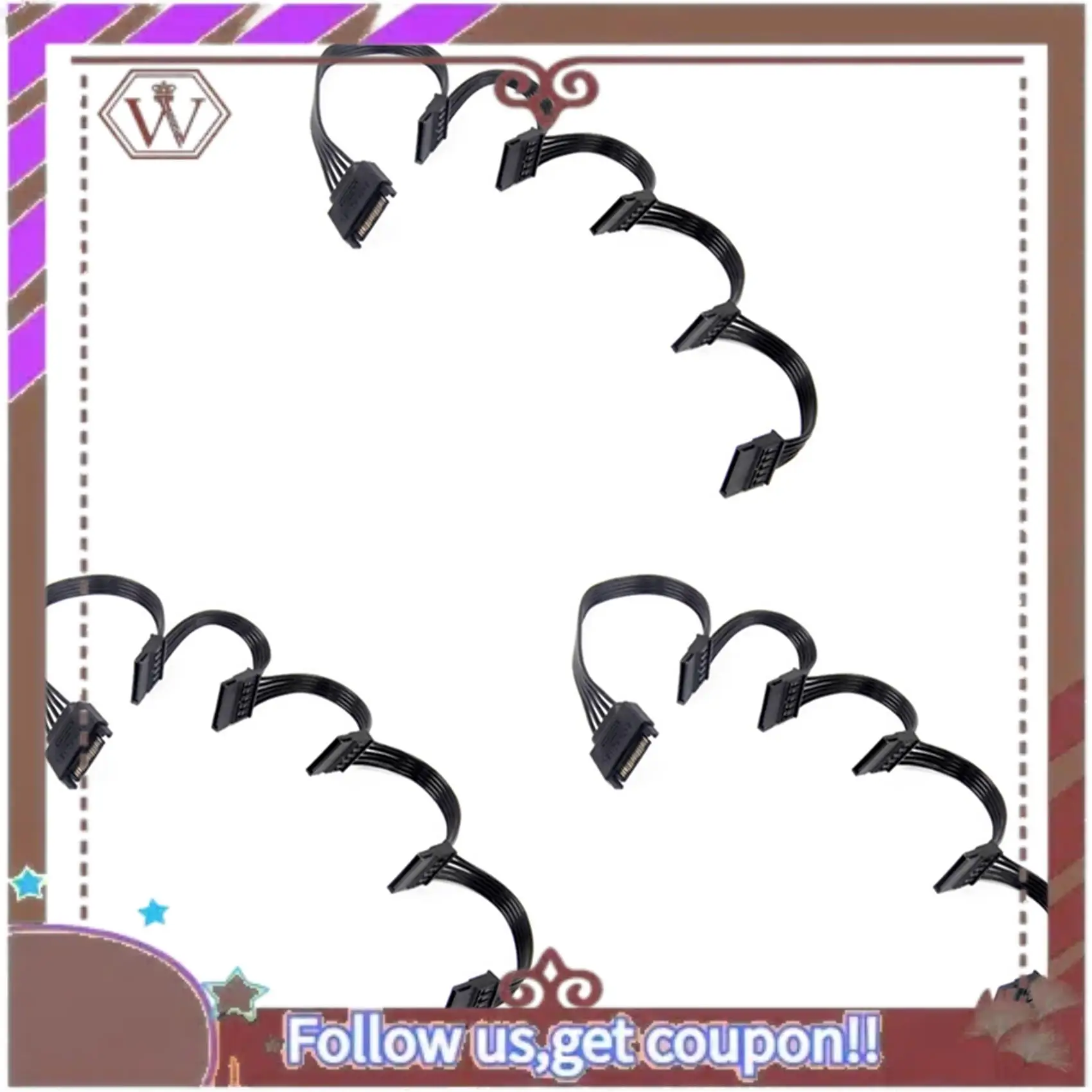 أحدث 10X15 دبوس SATA تمديد الطاقة القرص الصلب كابل 1 ذكر إلى 5 أنثى امدادات الطاقة الفاصل كابل محول DIY بها بنفسك PC Sever