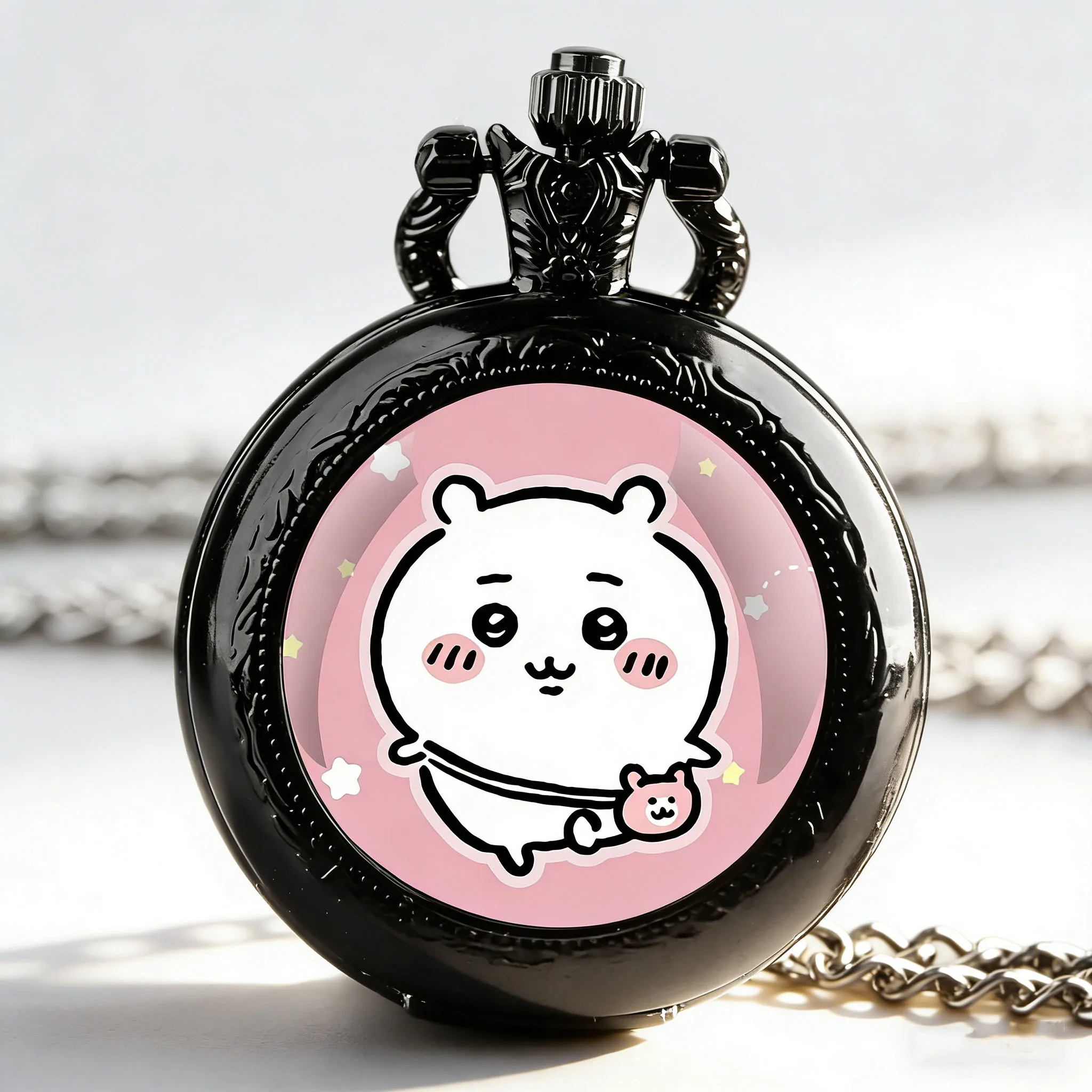 

Anime Cute Cartoon Glass Dome Pocket Watch Children Pendant Clock Gift Vintage Men Women Chain Watch Kid Souvenir Birthday Gift