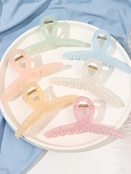 6Pcs 2024 New Jelly Hair Clips Cute Colors,5.1In Large Claw Clips for Thick Thin Hair,Wonderful Gift,Strong Hold Jaw Hair Claw