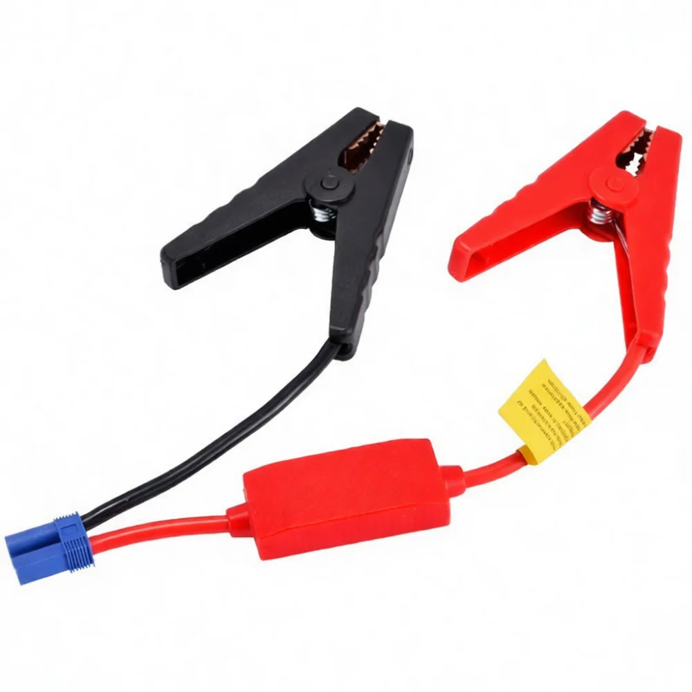 Car Emergency Battery Start Cable Clip 650A Smart Alligator Clamp Connector Heavy Duty Silicone Booster Charging Tool