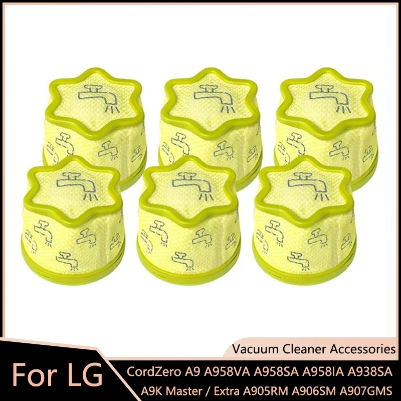 Filtro hepa para lg cordzero a9 a958va a958sa a958ia a938sa a9k master/extra a905rm a906sm aspirador de pó parte adq 74774001