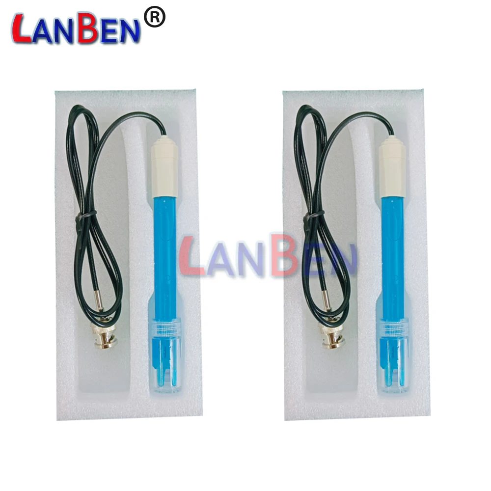 PH Electrode Sensor PH Meter Tester 0-14 Value Hydroponic Sensor BNC Connector Probe Detection for Aquarium PH Controller Meter