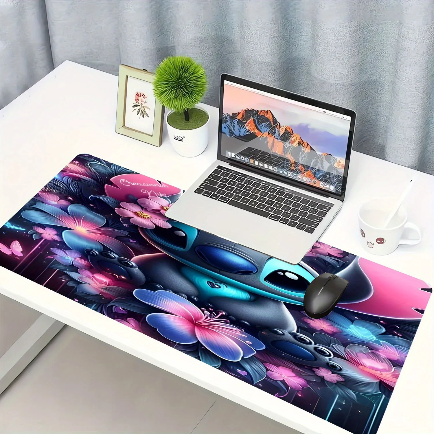 1pc マウスパッド ステッチ 多機能ラバーベース ゲームテーブルマット オフィス装飾、ホリデーギフト、バレンタインデー、イースター用