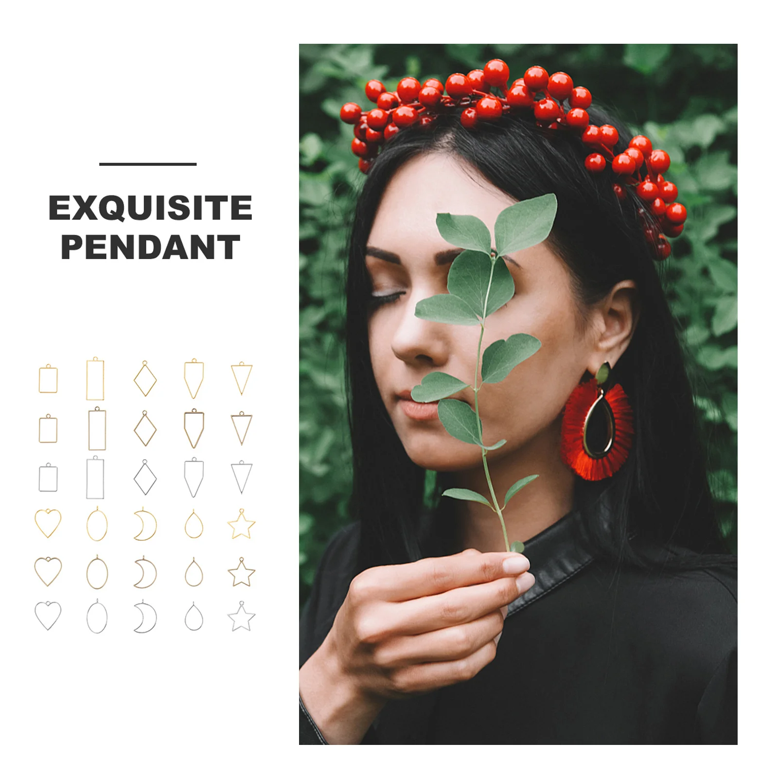 

30Pcs Creative Alloy Charms Bright Color Exquisite Appearance DIY Necklace Accessory Supplies Mixed Color Metal Charms