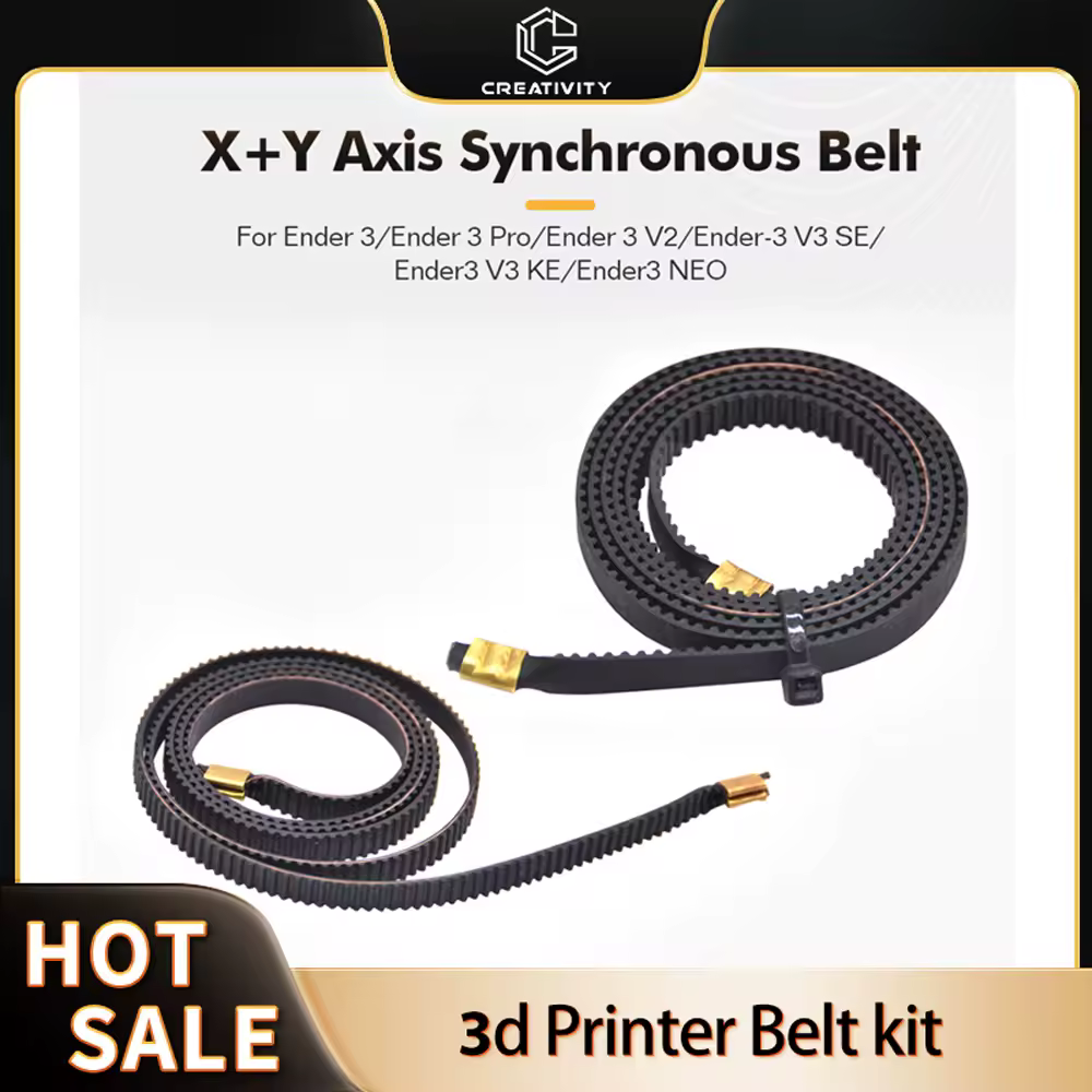 בנדר 3/5/pro/5S/v2/pro/1/cr6 se/Ender-3 v3 se/ender3 v3 חלקים מדפסת x + ציר גומי פתוח חגורת תזמון פתוח