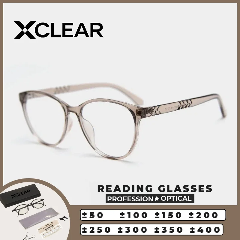 

XCLEAR Lightweight Casual Style Reading Glasses Versatile Korea Style Anti Blue Ray Progressive Prescription Eyeglasses Classic