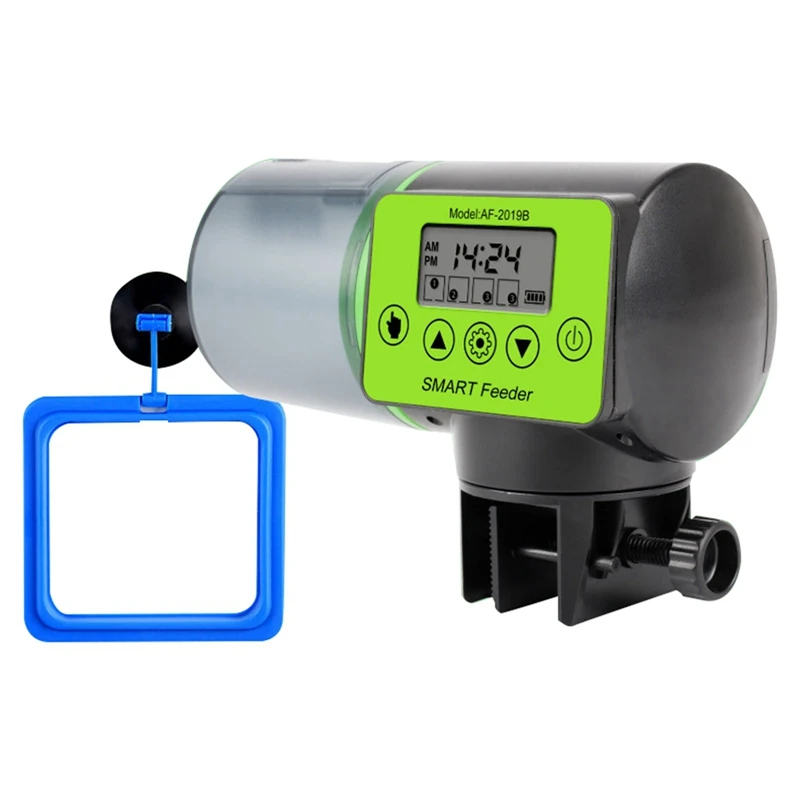 

Умная автоматическая кормушка для рыб, круглая рыболовная кормушка с ЖК-дисплеем и таймером, аквариумные аксессуары