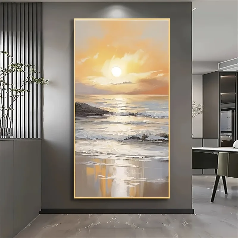 Abstract Ocean Sunset Poster 