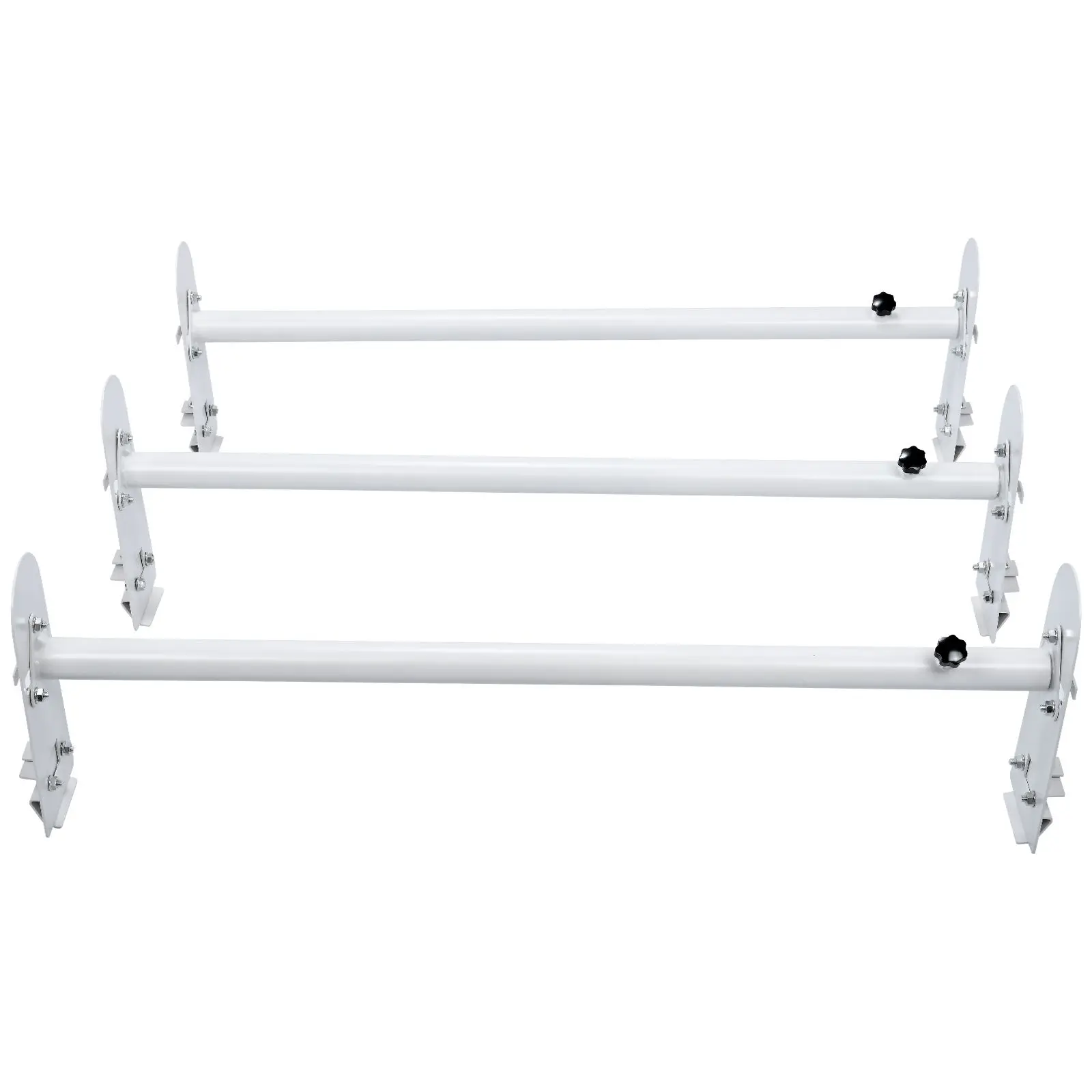 Van Roof Ladder Rack, 3 Bars Alloy Steel Roof Racks, 750 LBS Capacity Rain-Gutter Roof Rack, Adjustable Length 40.2