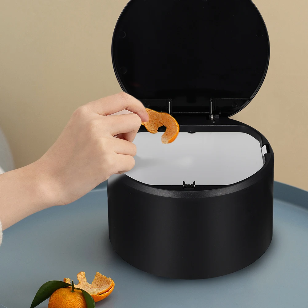 

2pcs ABS Press Trash Can Mini Garbage Bin for Bathroom Desktop Kitchen Office Small Space Cute Stylish Indoor Dustbin Rubbish