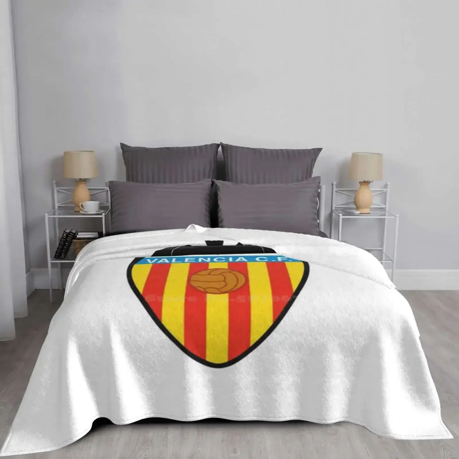 Cf Valencia New Selling Custom Print Flannel Soft Blanket Logo