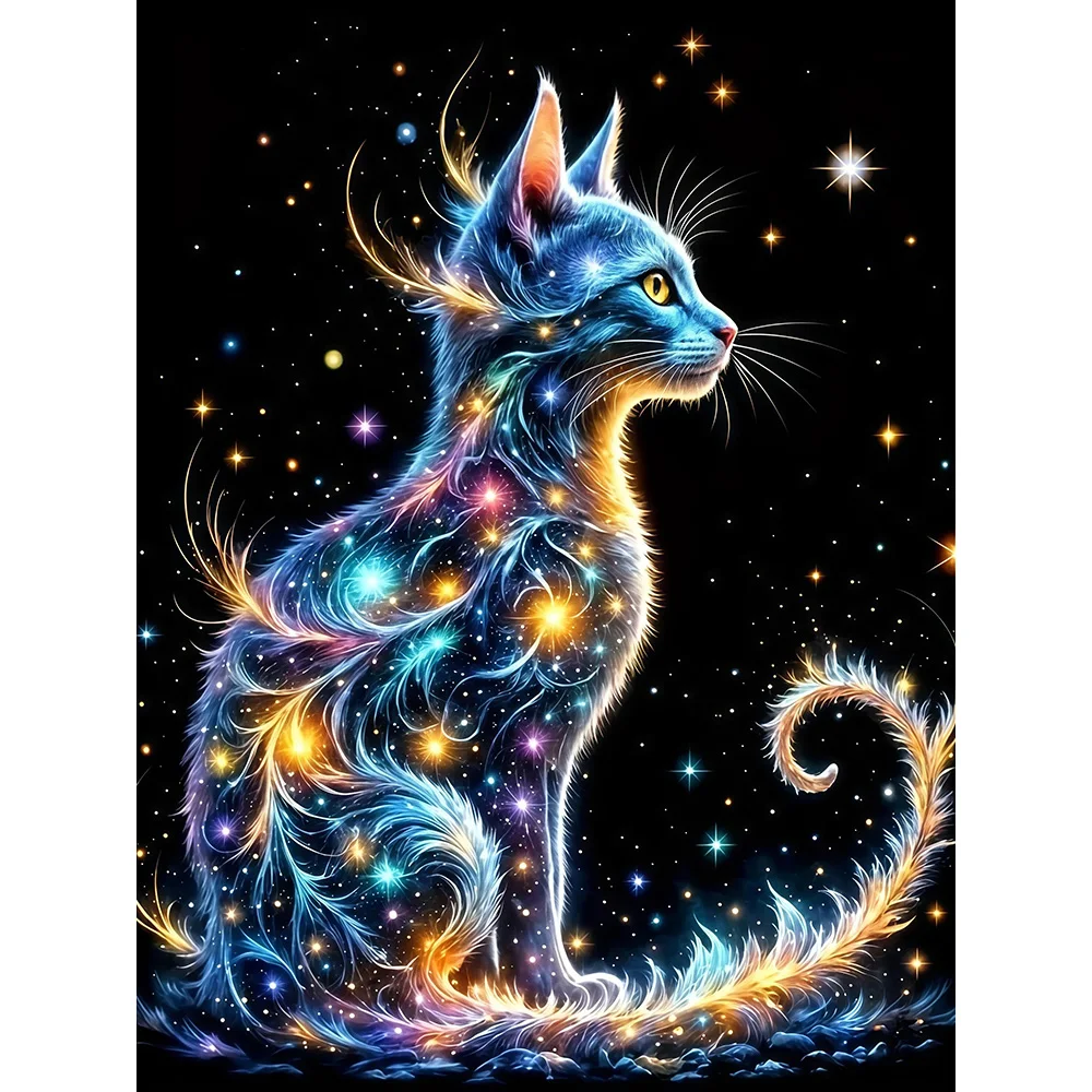 

EverShine 5D алмазная живопись кошка DIY полная квадратная круглая дрель мозаика котенок вышивка животное картина из стразов декор комнаты