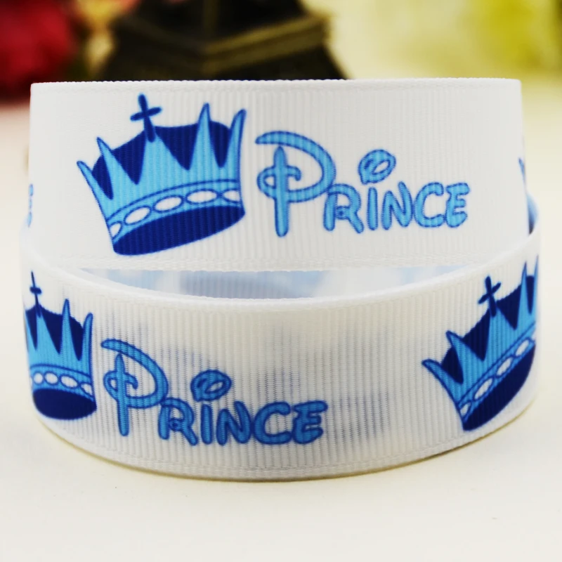 22mm 25mm 38mm 75mm Crown cartoon printed Grosgrain Ribbon party decoration 10 Yards satin ribbons