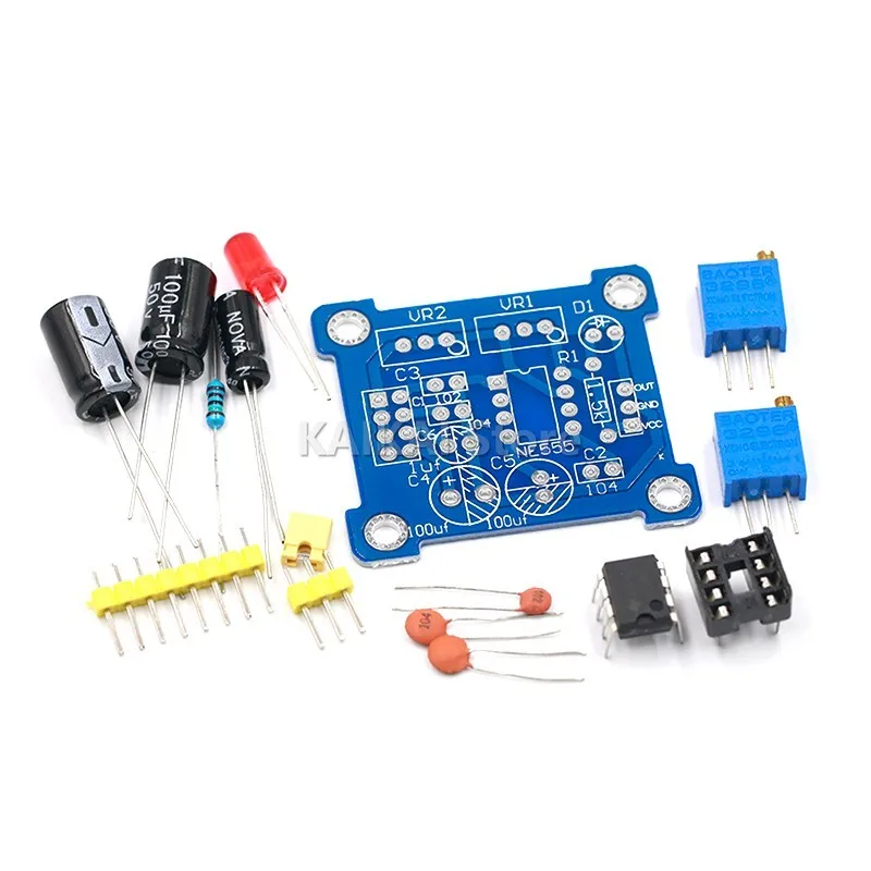 Adjustable NE555 Pulse Frequency Adjustable Module Duty Cycle Module Square Wave Signal Generator DIY Kit Board