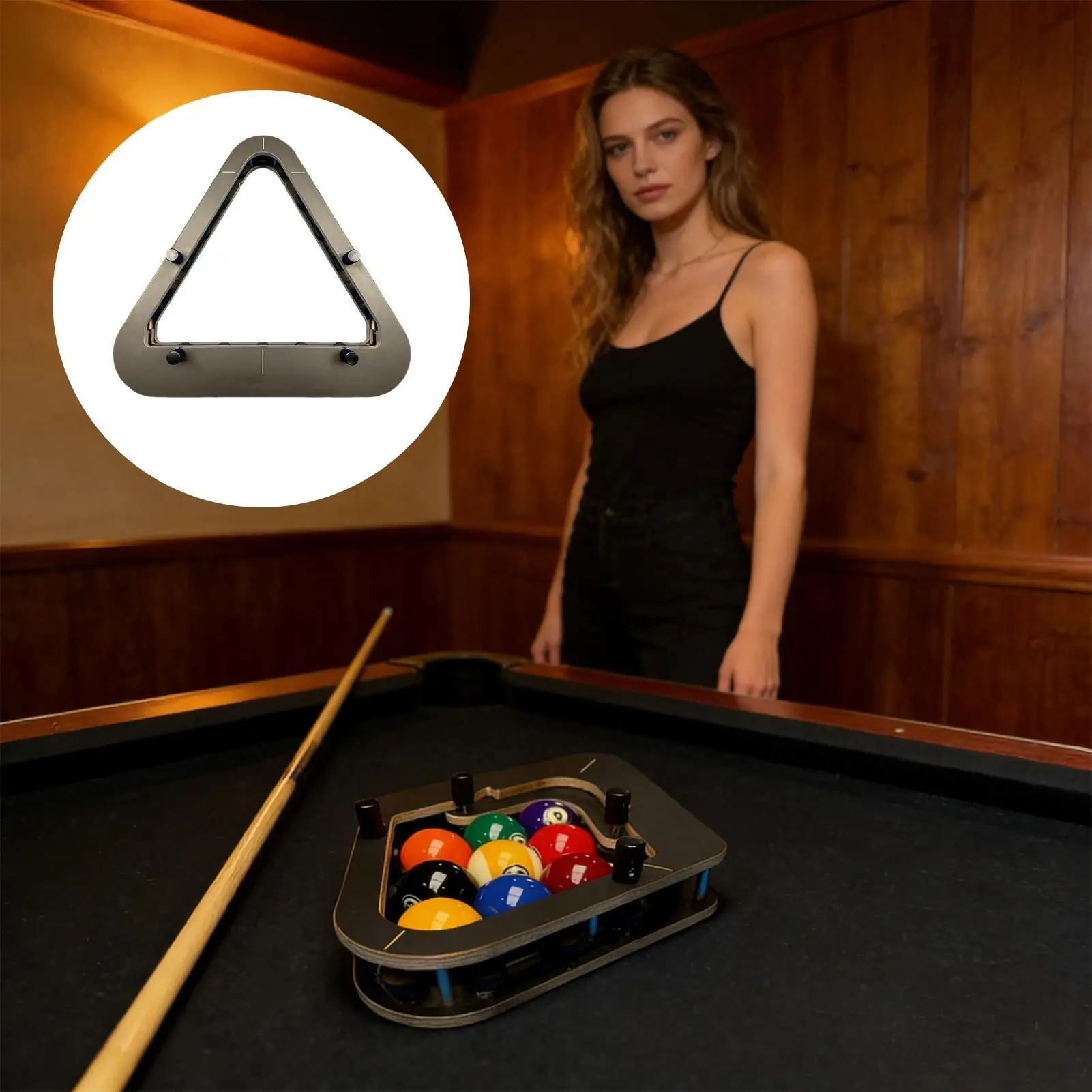 Pool Rack Billiards Training Accessories Pool Ball Positioning Rack for Home Office Game Room Clubs Recreation Center College