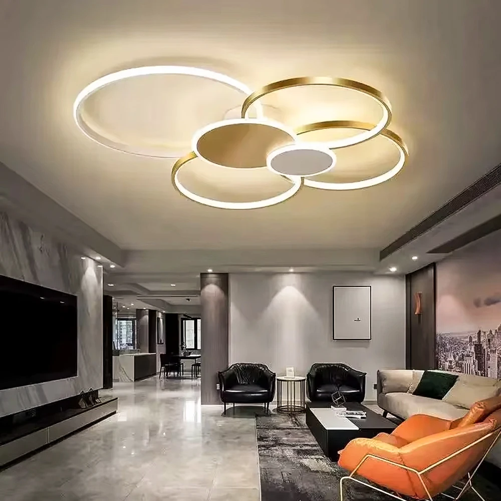 LED Ceiling Light Modern Living Dining Room for Hall Bedroom Dimming Luxury Chandelier Indoor Decor Lighting Fixture Luster