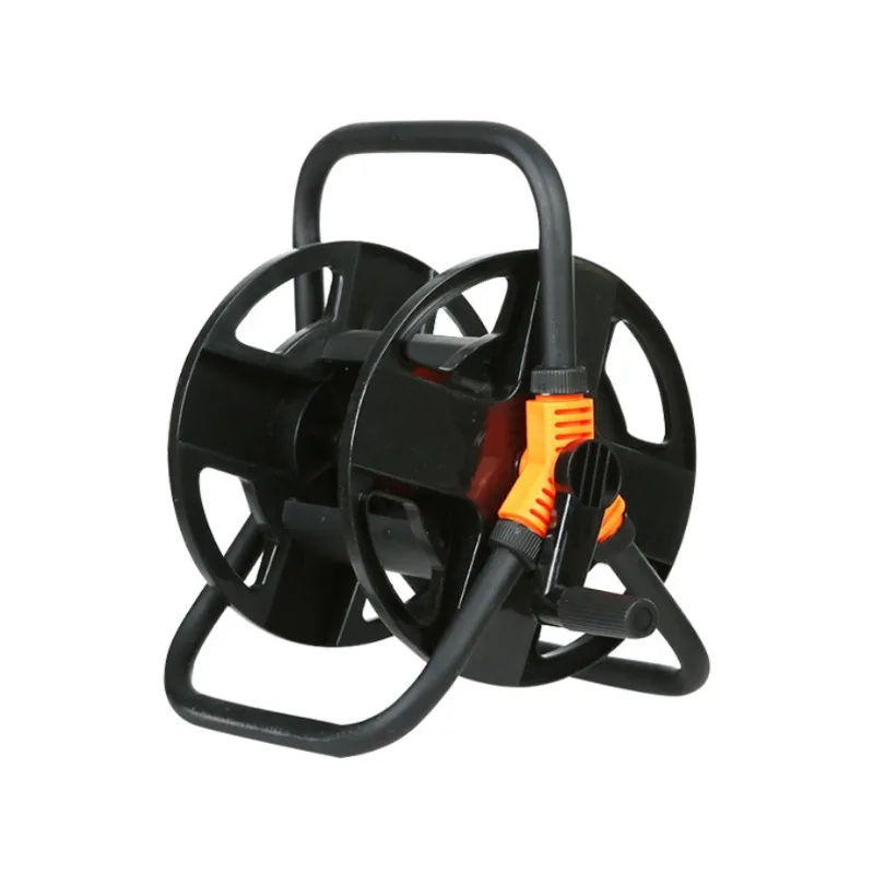 Large Capacity Garden Hose Reel Cart With Wheels Holds Up To 50M Water Pipe Manual Hand Crank Winder For Home Yard Car Washing