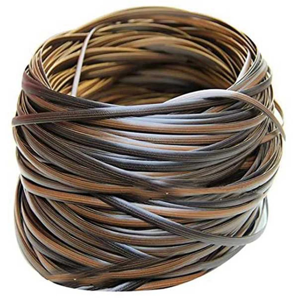 Кофейный градиент, плоский синтетический плетеный материал из ротанга, пластиковый ротанг для вязания и ремонта стульев, стол, синтетический ротанг