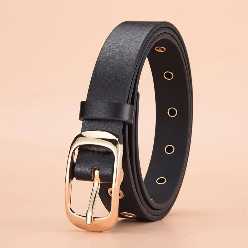 1pc Neue frauen Gürtel Mode Metall Öse Gürtel Kein Stanzen Hohl PU Leder Gürtel Gepaart mit Jeans Gürtel für Männer und Frauen – Detail 2