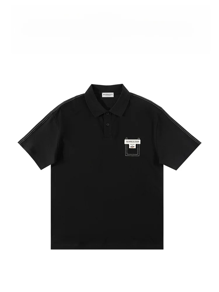 

Мужская повседневная модная рубашка BAIRBAOLIY: новинка весна-лето, приятная к телу, дышащая, с отложным воротником, короткий рукав