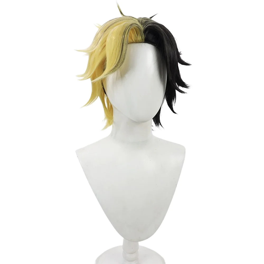 

Anime Magic and Muscles Cosplay Yellow Straight Hair Rayne Ames Cosplay Wig Synthetic Hair Christmas Halloween Party Headgear