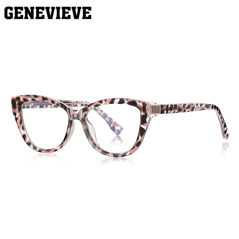 جنيف كلاسيكي بسيط تصميم عين القط المرأة مكافحة الضوء الأزرق نظارات للقراءة اللونية وصفة طبية قابلة للتخصيص PFD2276 #5