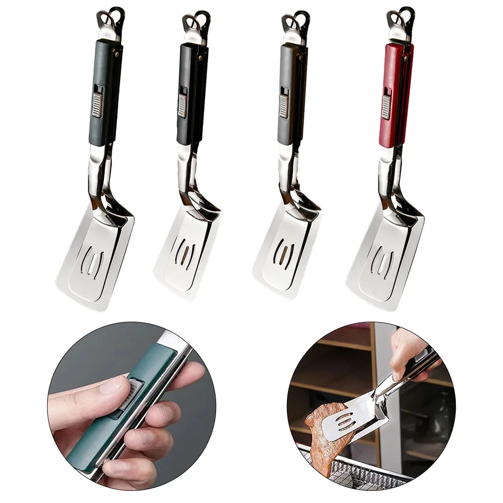 High Quality Brand New Buckle Steak Clip Bread Meat BBQ Tongs Buckle Clip Kitchen Tools Sliding Buckle Steak Clip For Kitchen