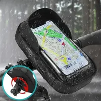 Waterproof 360° Rotation Bicycle Motorcycle Front Frame Phone Holder Easy Universal Navigation Smartphone Bracket For All Phones