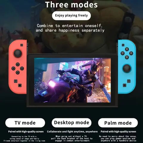 BT-kompatibel kontroll Joypad för Nintendo Switch Joystick Trådlös Gamepad V/H Spelkonsol Joy Pad Turbo Vibration Wake Up 10 best sales Nintendo Switch-gamepad - №7