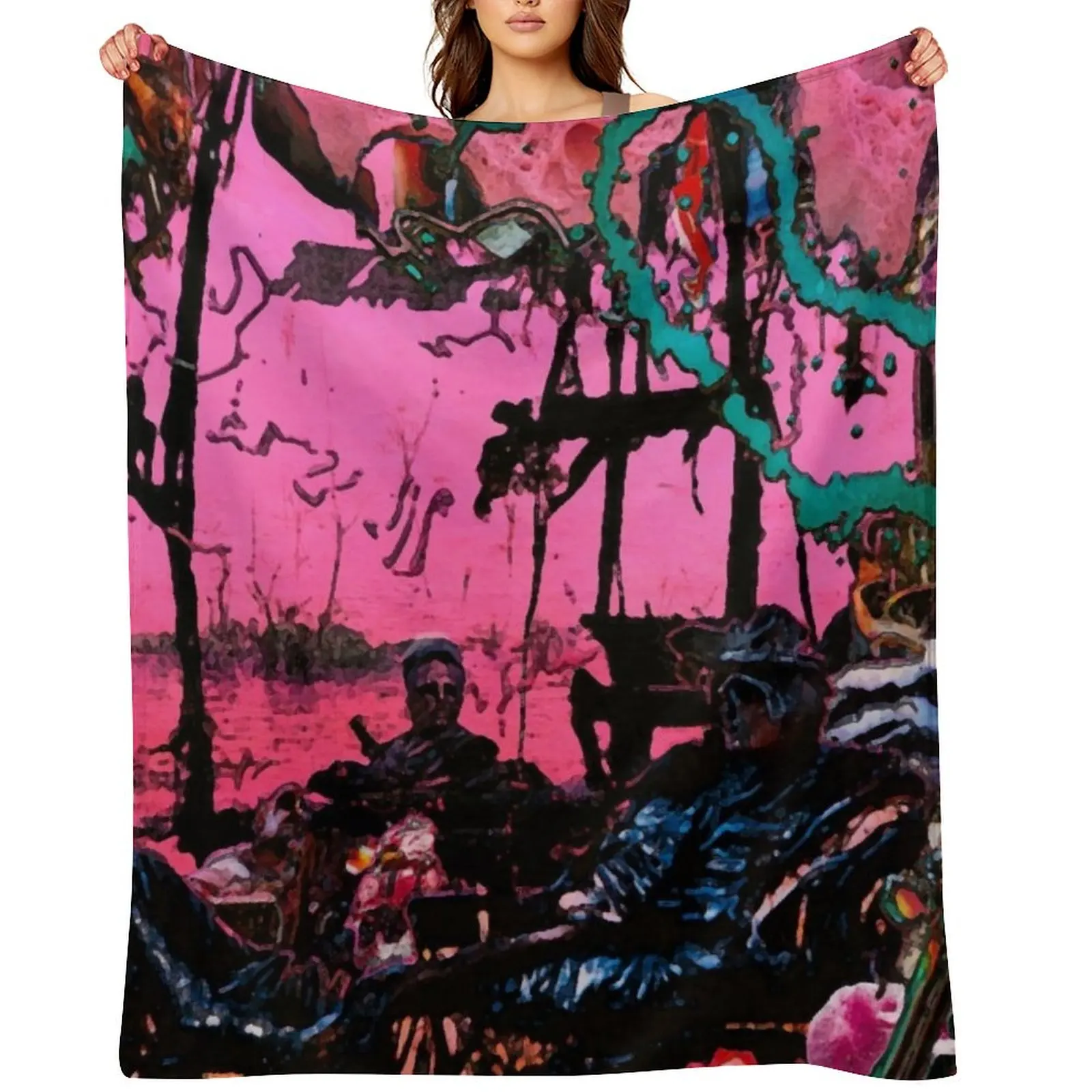 

BLACK MIDI TOUR 2022 Poster - Tour 2022 Black 2022 - black vinyl,black hell,black mi Throw Blanket sofa bed Flannel Blankets