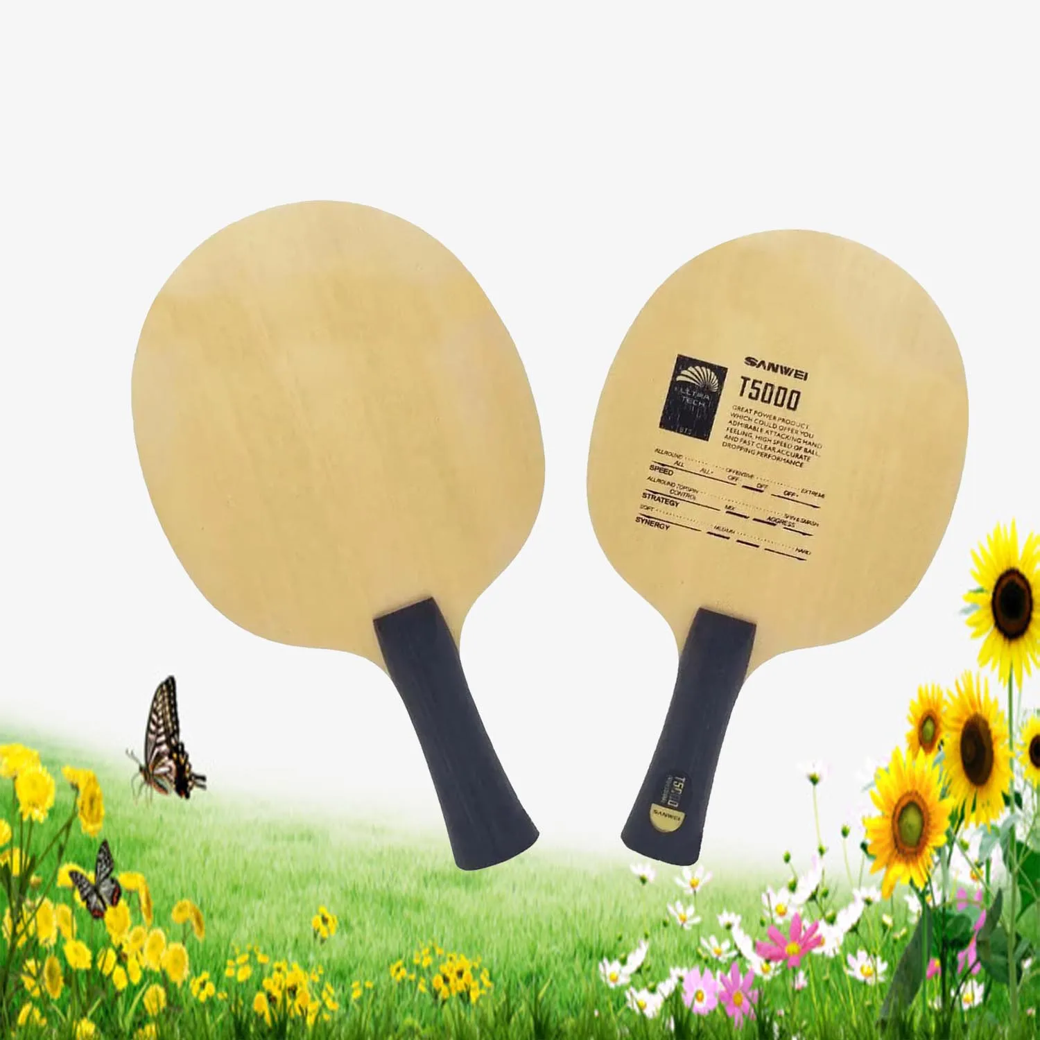 

Sanwei T5000 5+2 Soft Carbon OFF Table Tennis carbon Blade Ping Pong Racket Bat