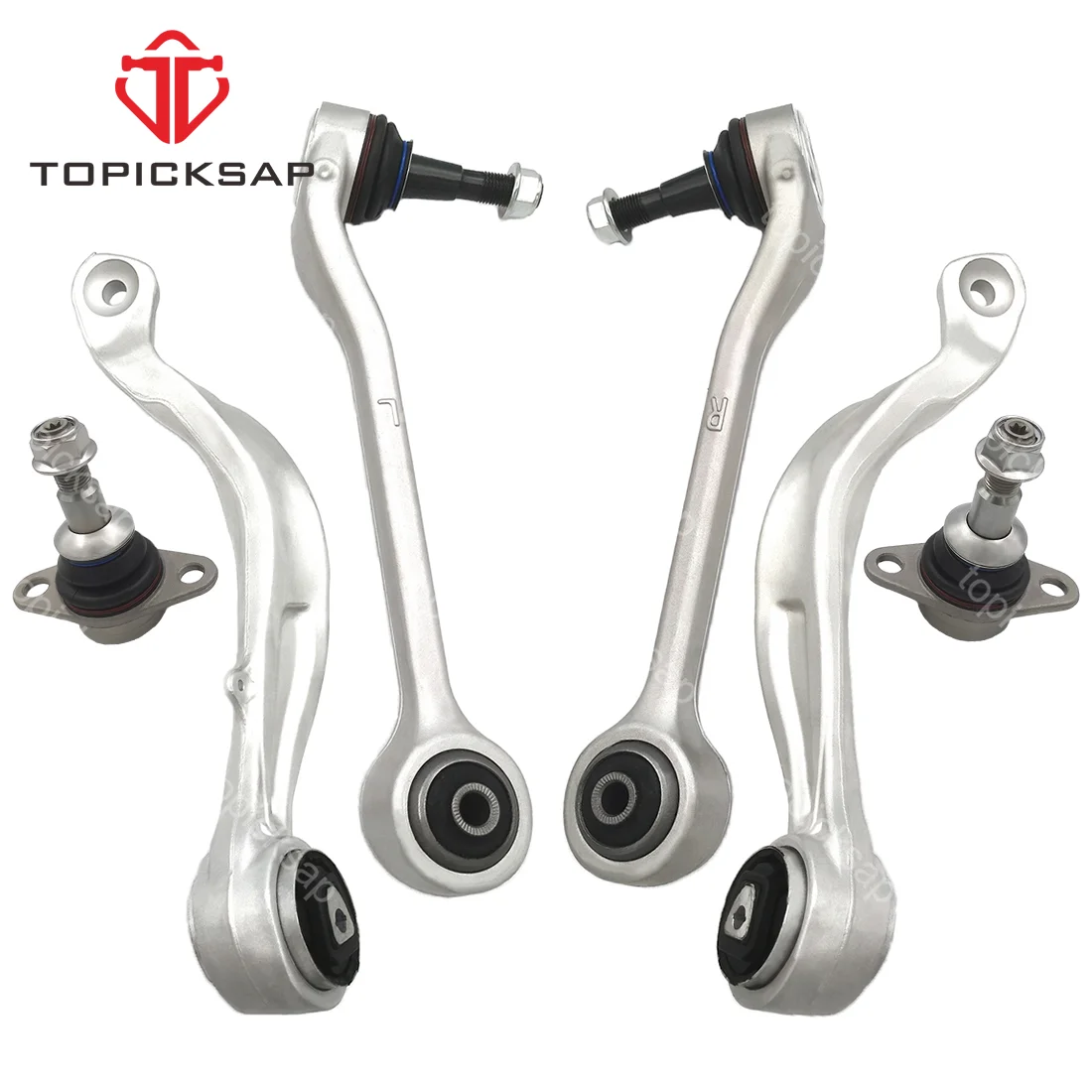 TOPICKSAP 6PCS Front Forward & Rearward Control Arm Ball Joints Kit Set for BMW E60 525xi 528xi 2006 2007 - 2010 31106770685