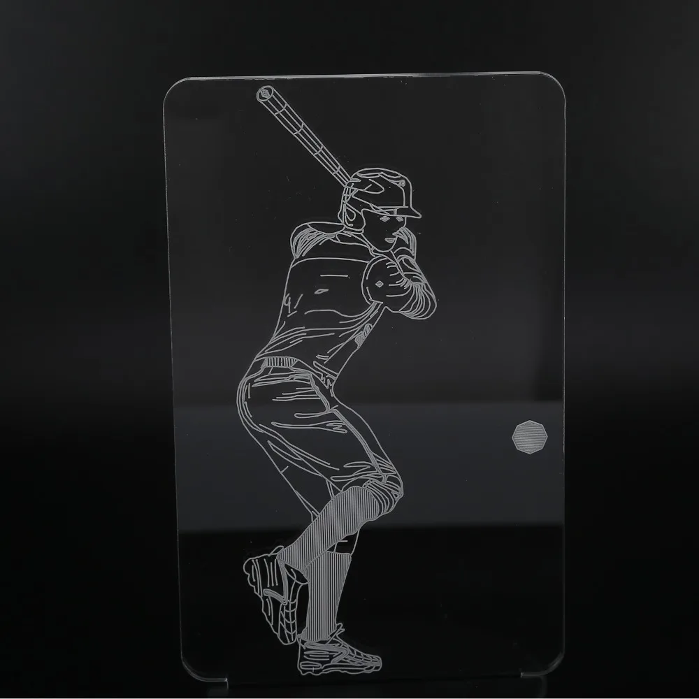 3 Dimensional Night Light 7 Colors Baseball Player Night Lamp USB or Battery Powered LED Light LED Decorative Night Lamp Desk