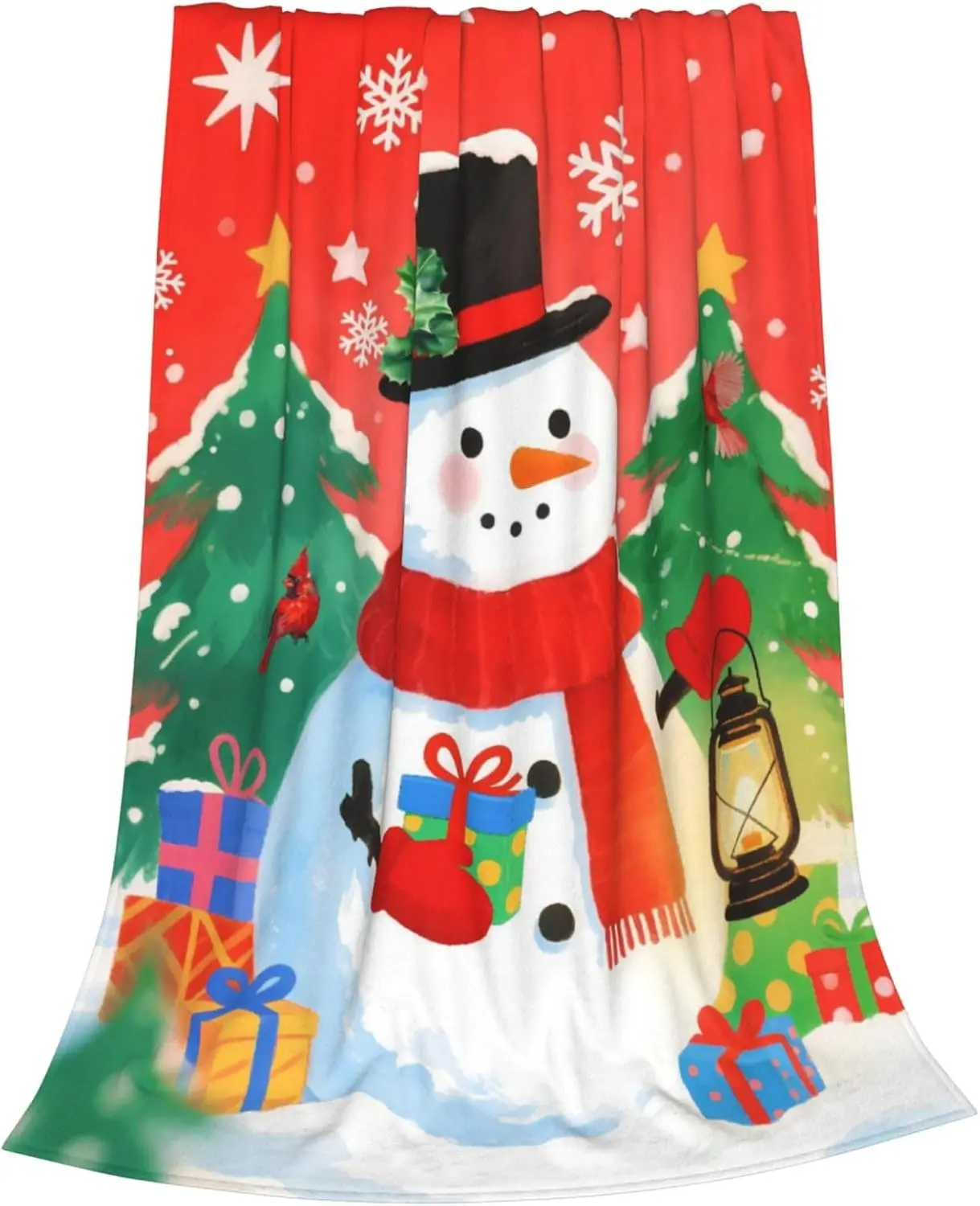 

Christmas Snowman Throw Blankets for Children, Xmas Tree Snowflake Soft Anti Pilling Flannel Blanket, Winter Lightweight Fleece