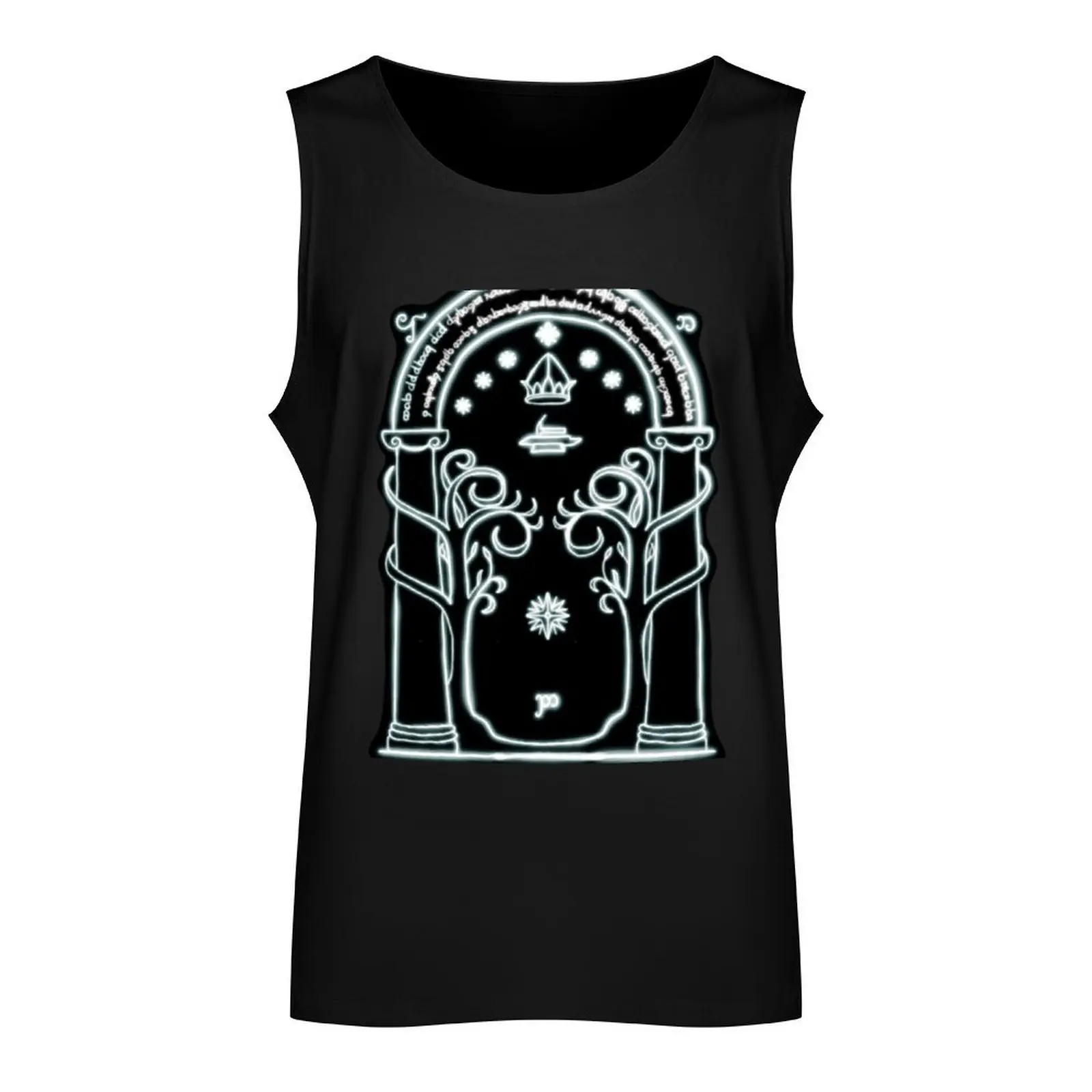 Durin’s Gate to Moria (Glow) Tank Top Fitness men clothing T-shirt sports clothing men