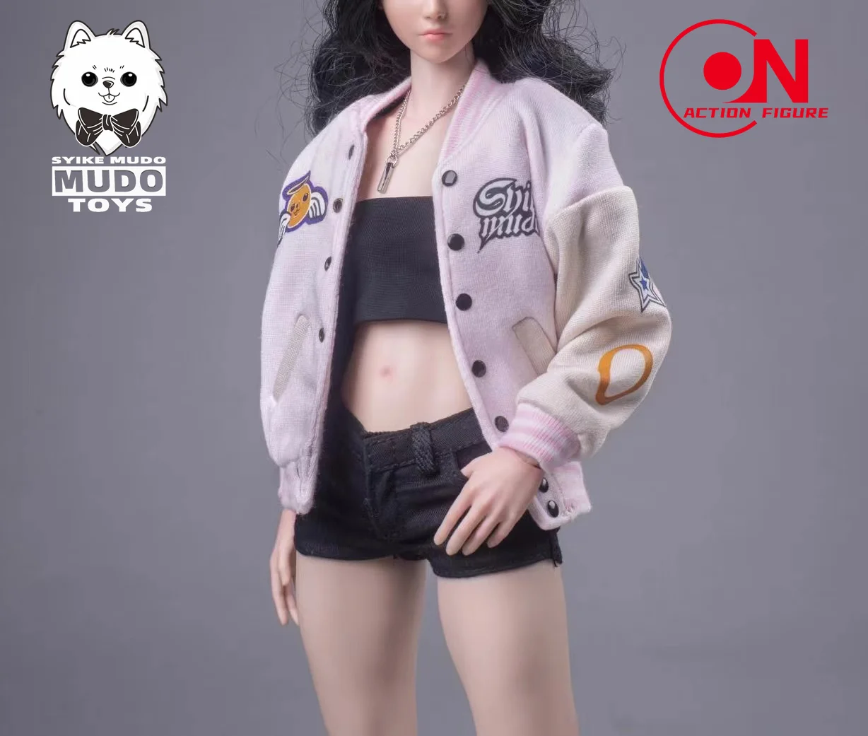 1/6 CTC-004 Female Soldier Fashion Baseball Jersey Coat Letter Print Cardigan Jacket Top Clothes Accessory For 12