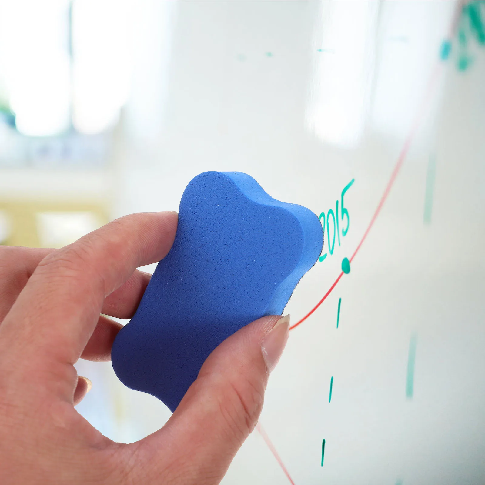 

24pcs Whiteboard Erasers Lightweight Portable for Schools Homes Offices Blue EVA Felt Cloth Dry Erase Bone Shaped Student