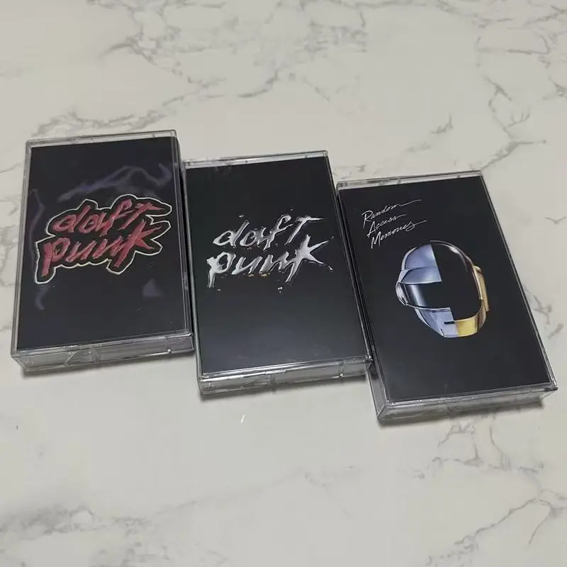 DJ Daft Punk Thomas Bangalter Muzyka Kasetowa Zadanie Domowe Album Discovery 3 szt. Kasety Cosplay Walkman Rejestrator Muzyka Samochodowa Pudełko