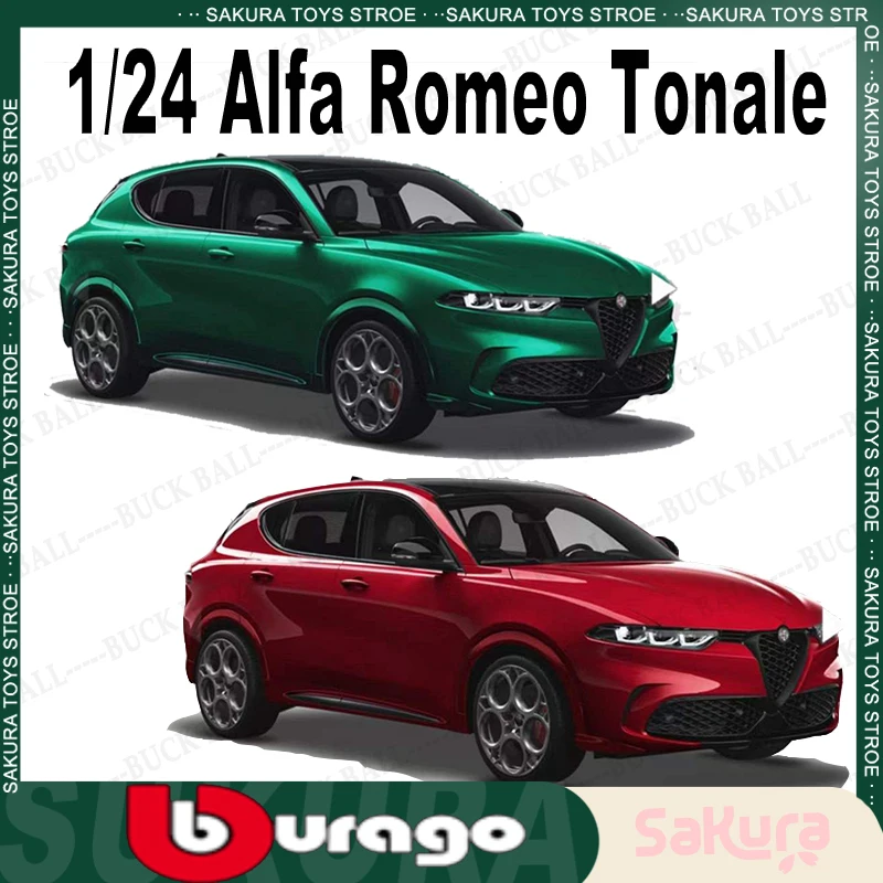 

New Bburago 1/24 Scale Alfa Romeo Tonale Car Models Alfa Romeo Alloy Supercar Limited Edition Collectble Decor Car Toys Boy Gift