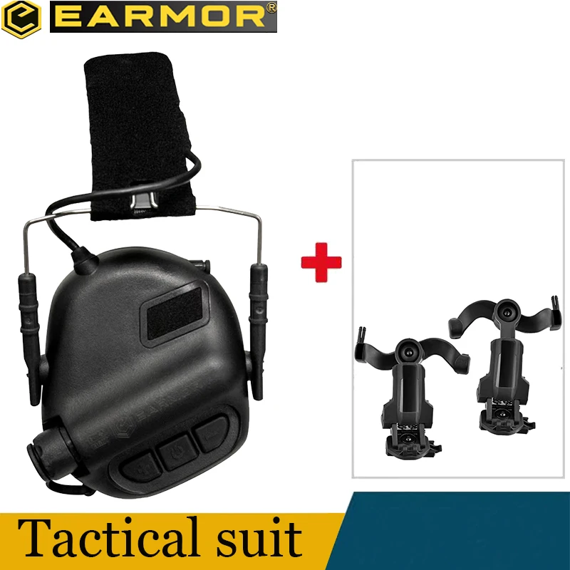 EARMOR   Active shooting headphones    Military Anti-Noisy electron Shooting Earphone & helmet mount adapter  rail mount