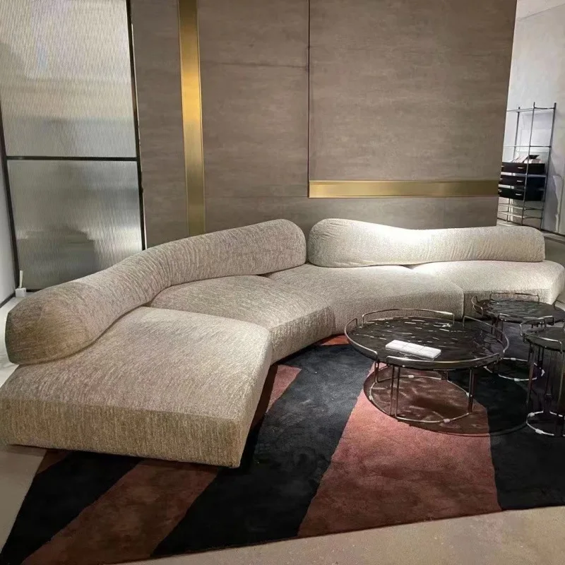 Rock fabric sofa large apartment creative special-shaped module irregular combination villa large flat floor
