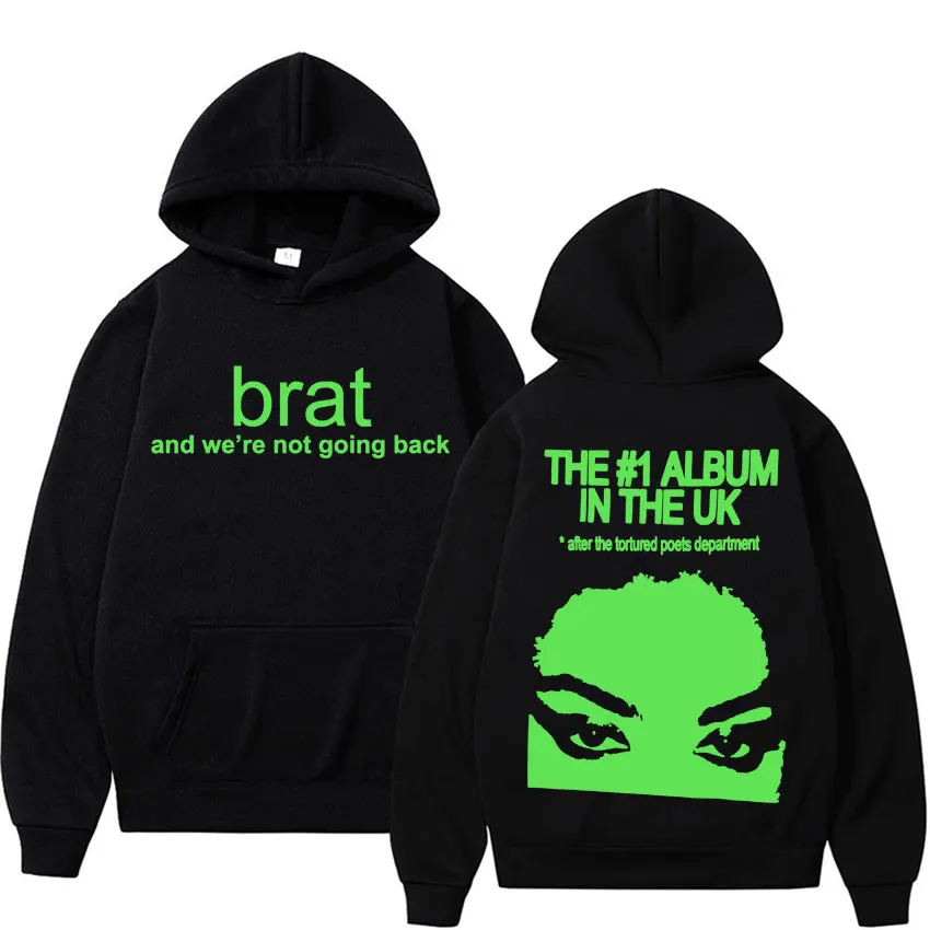 Brat and We're Not Going Back Hoodies Longlegs X Charli XCX Graphic Sweatshirt Men Women Fashion Hip Hop Gothic Pullovers Hoodie