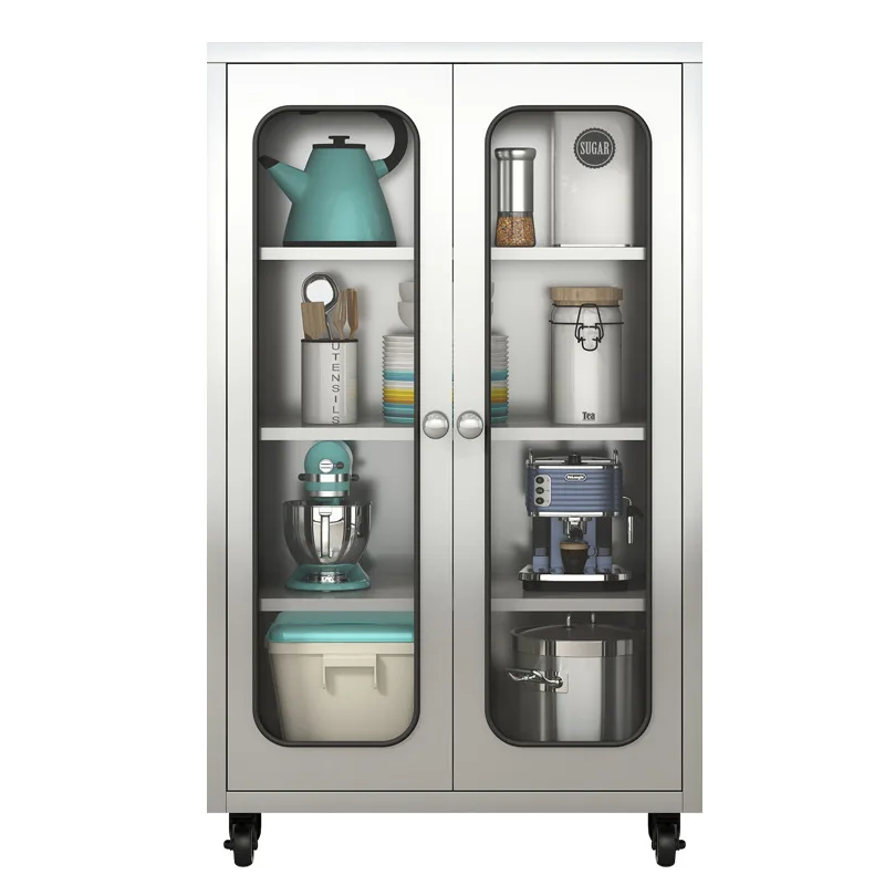 

Stainless steel, kitchen, storage, rack floor, multi-layer household multi-function, storage rack pots and pans