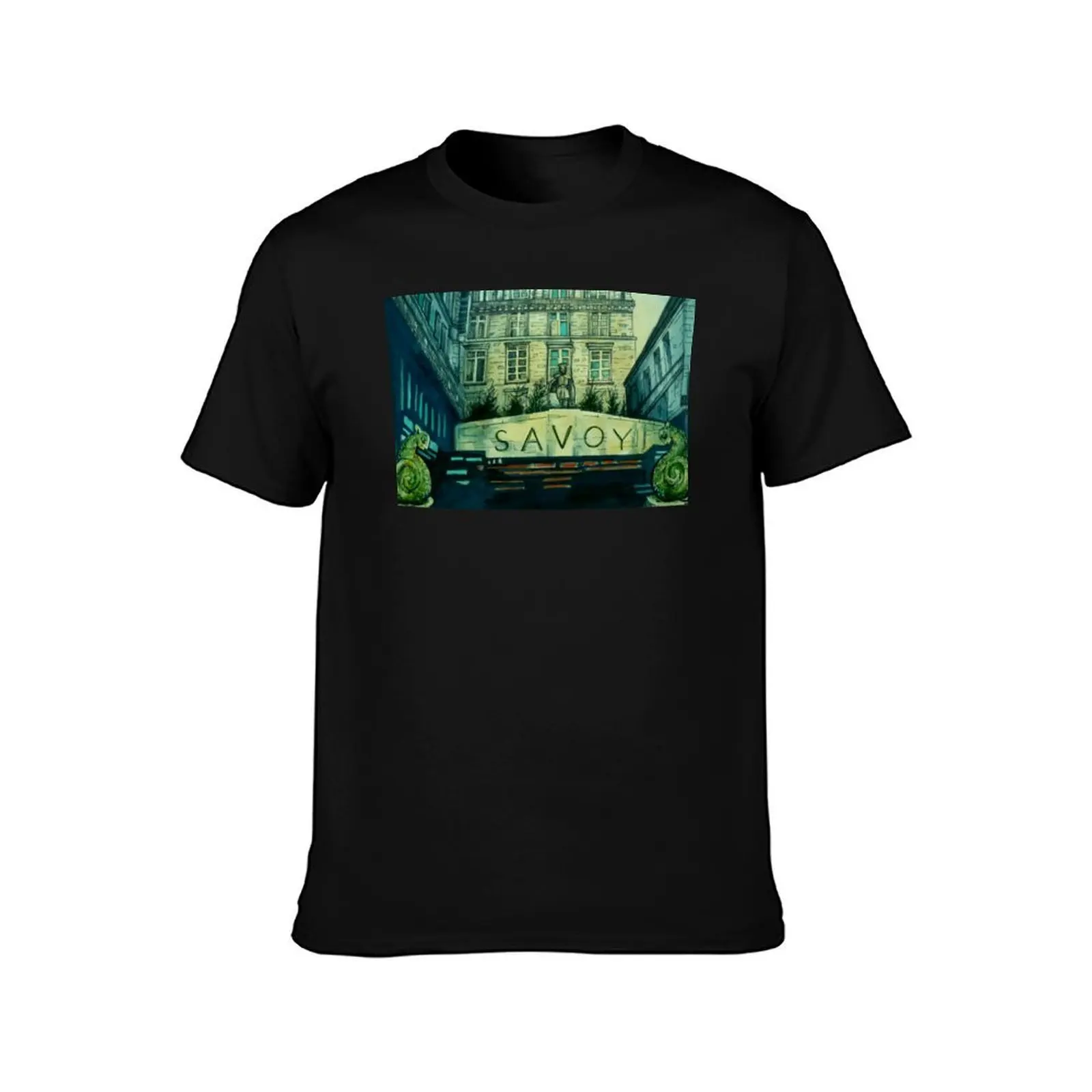 Savoy Hotel, The strand, London T-Shirt, Summer Casual Cotton Tee, Oversized Streetwear Tops, Vintage Graphic Print, 100% Cotton